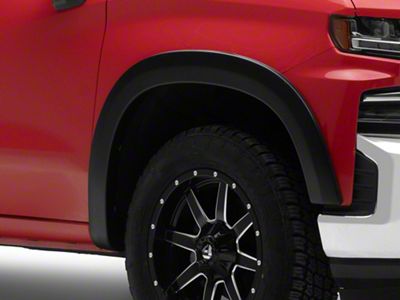 Original Riderz Fender Flares; Smooth Black (19-21 Silverado 1500; 2022 Silverado 1500 LTD)