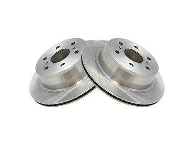 Plain Vented 6-Lug Rotors; Rear Pair (07-18 Silverado 1500)