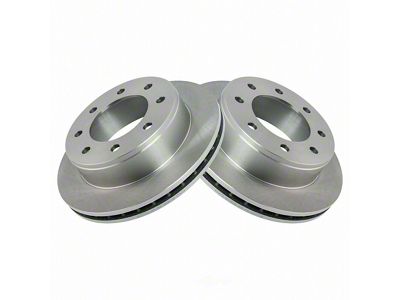 Plain Vented 8-Lug Rotors; Rear Pair (2004 Silverado 1500 Crew Cab)