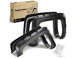 Pocket Rivet Style Fender Flares; Black (14-18 Silverado 1500 w/ 6.50-Foot Standard & 8-Foot Long Box)