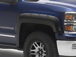 Pocket Rivet Style Fender Flares; Black (14-18 Silverado 1500 w/ 6.50-Foot Standard & 8-Foot Long Box)