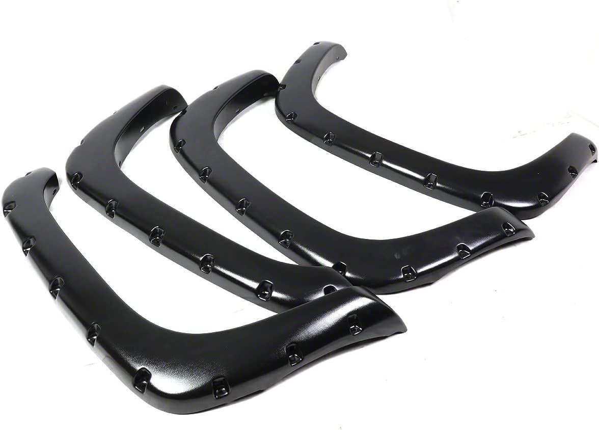 4-Piece Fender Flares For 2007-2013 Chevy Silverado 1500 - Bolt-On Pocket-Riveted Style