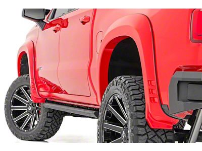 Pocket Style Fender Flares; Black (19-25 Silverado 1500)