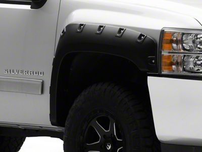 Pocket Style Fender Flares; Smooth (07-13 Silverado 1500 w/ 5.80-Foot Short Box)