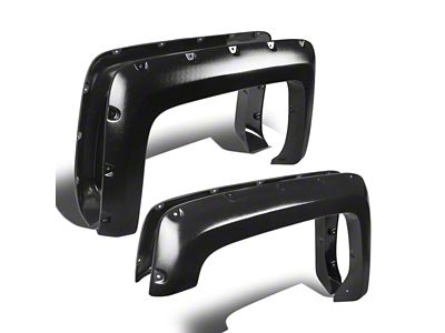 Pocket Style Fender Flares; Textured Black (14-18 Silverado 1500 w/ 5.80-Foot Short Box)