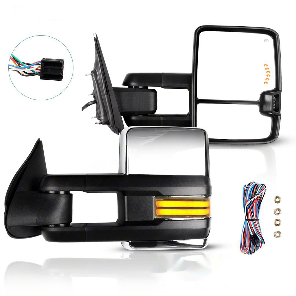 Silverado 1500 Power Heated Manual Telescoping Towing Mirrors with