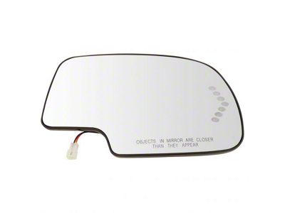 Power Heated Turn Signal Mirror Glass; Passenger Side (03-06 Silverado 1500)