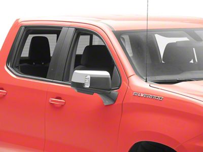 Powered Heated Auto-Fold Mirror with BSD, Puddle Light and Auxiliary Light; Chrome; Passenger Side (19-25 Silverado 1500)