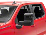 Powered Heated Manual Extendable Towing Mirrors with Smoked LED Turn Signals; Black (19-26 Silverado 1500)