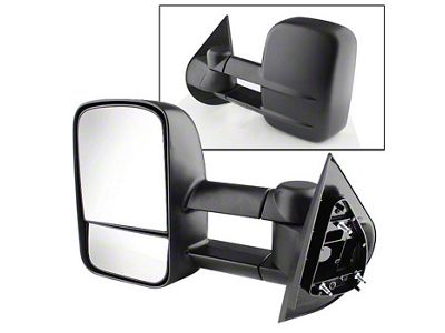 Powered Heated Manual Extendedable Mirror; Driver Side (07-13 Silverado 1500)