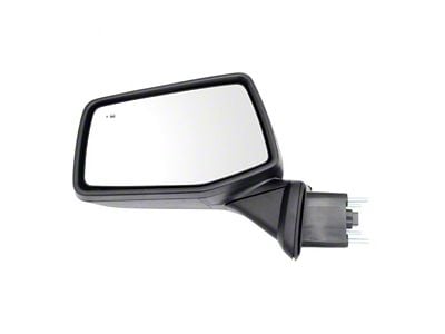 Powered Heated Manual Folding Mirror with Blind Spot Detection; Textured Black; Driver Side (19-24 Silverado 1500)