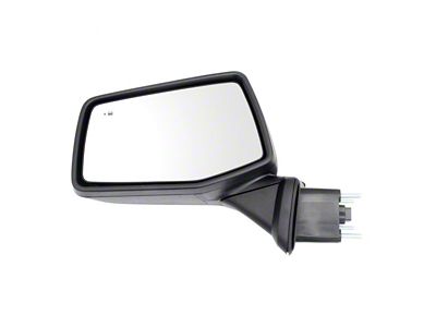 Powered Heated Manual Folding Mirror with Blind Spot Detection; Textured Black; Driver Side (19-25 Silverado 1500)