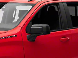Powered Heated Manual Folding Mirror with Spotter Glass; Textured Black; Driver Side (19-24 Silverado 1500)