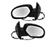 Powered Heated Manual Folding Mirrors; Textured Black (07-13 Silverado 1500)
