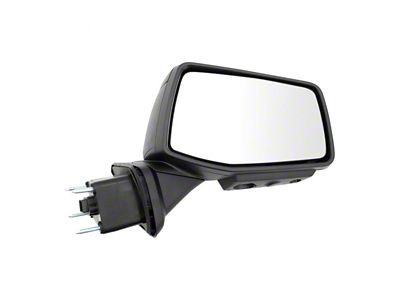 Powered Heated Memory Power Folding Mirror with Puddle Light and Temperature Sensor; Textured Black; Passenger Side (19-25 Silverado 1500)