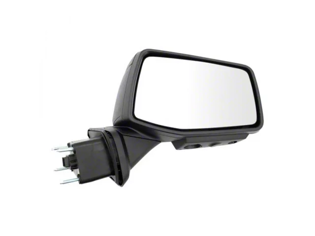 Powered Heated Memory Power Folding Mirror with Puddle Light and Temperature Sensor; Textured Black; Passenger Side (19-24 Silverado 1500)