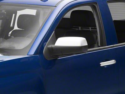 Powered Heated Memory Side Mirror with Chrome Cap; Driver Side (14-18 Silverado 1500)