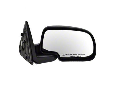 Powered Heated Mirror; Flat Black; Passenger Side (99-02 Silverado 1500)