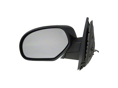 Powered Heated Mirror; Paint to Match Black; Driver Side (07-13 Silverado 1500)