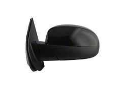 Powered Heated Mirror; Shiny Black; Driver Side (07-14 Silverado 1500)