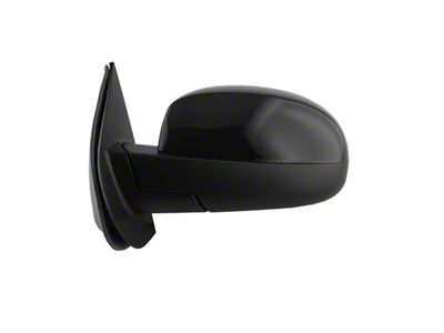 Powered Heated Mirror; Shiny Black; Driver Side (07-14 Silverado 1500)