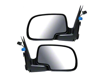 Powered Heated Mirrors; Gloss Black (03-06 Silverado 1500)