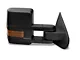 Powered Heated Automatic Folding Towing Mirrors with Amber LED Turn Signals; Black (14-18 Silverado 1500)