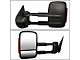 Powered Heated Towing Mirrors with Amber Turn Signals; Black (07-12 Silverado 1500)