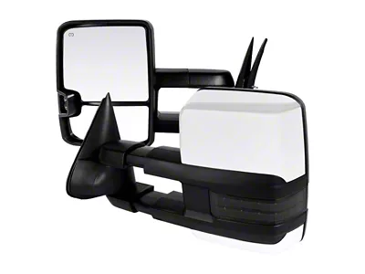 Powered Heated Towing Mirrors with Smoked LED Turn Signals; Chrome (03-06 Silverado 1500)