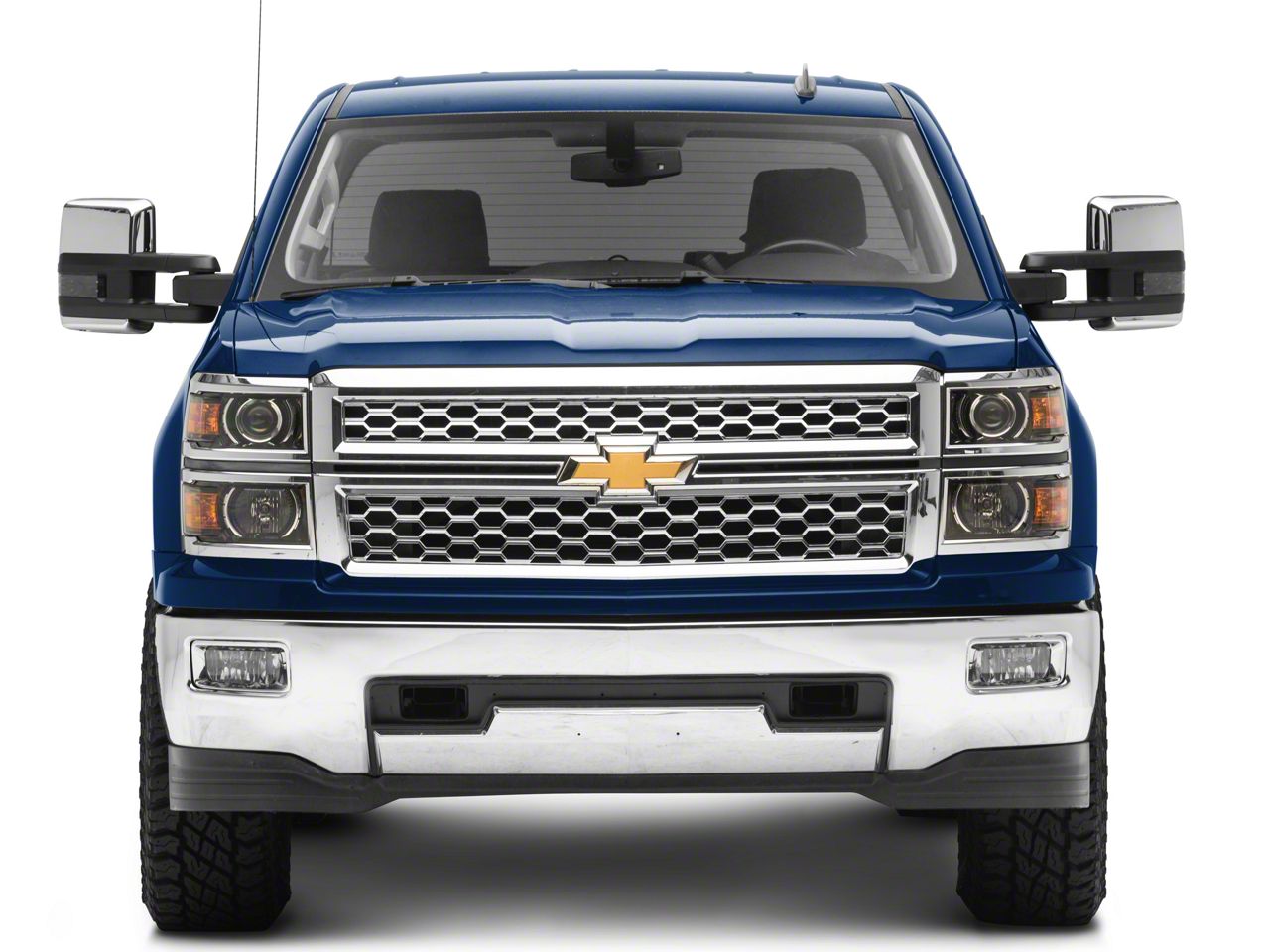 Chrome Power Heated Tow Mirrors For 07-14 Silverado Sierra 1500 – Smoked LED Signal