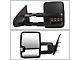 Powered Heated Towing Mirrors with with Smoked LED Turn Signals; Black (14-17 Silverado 1500)