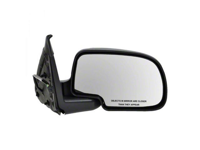 Powered Mirror; Flat Black; Passenger Side (99-02 Silverado 1500)