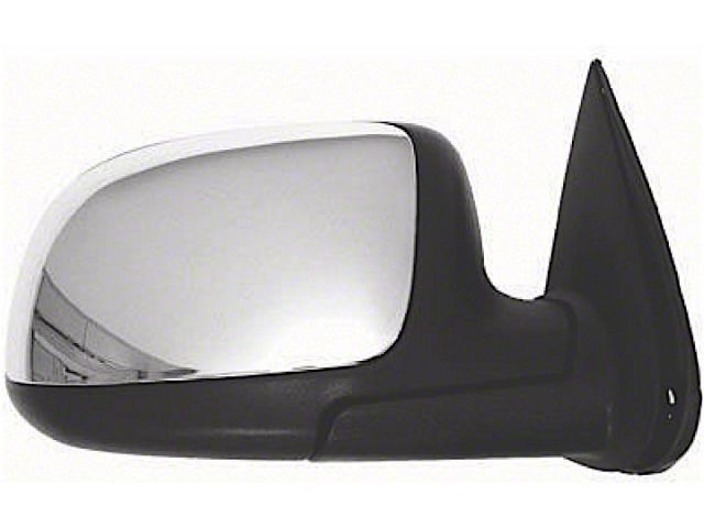 Replacement Powered Non-Heated Foldaway Side Mirror; Passenger Side; Chrome Cap (99-02 Silverado 1500)