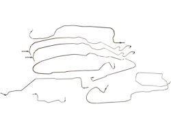 Pre-Bent Brake Line Kit; Stainless Steel (05-06 Silverado 1500 Crew Cab w/ 6.50-Foot Standard Box)