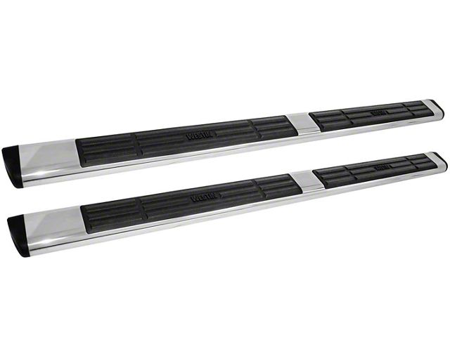Premier 6 Oval Nerf Side Step Bars with Mounting Kit; Stainless Steel (99-13 Silverado 1500 Regular Cab)
