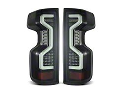 PRO-Series LED Tail Lights; Jet Black Housing; Smoked Lens (19-23 Silverado 1500 w/ Factory LED Tail Lights)