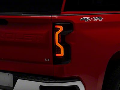 PRO-Series LED Tail Lights; Jet Black Housing; Smoked Lens (19-23 Silverado 1500 w/ Factory Halogen Tail Lights)