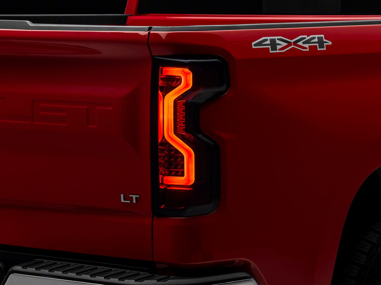 Silverado 1500 PROSeries LED Tail Lights; Red Housing; Smoked Lens (19