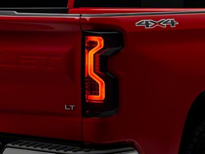 PRO-Series LED Tail Lights; Red Housing; Smoked Lens (19-23 Silverado 1500 w/ Factory Halogen Tail Lights)