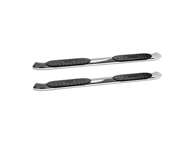 Westin Pro Traxx 5-Inch Oval Side Step Bars; Stainless Steel (19-24 Silverado 1500 Crew Cab)