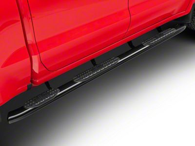 Westin Pro Traxx 5-Inch Wheel-to-Wheel Oval Side Step Bars; Black (19-24 Silverado 1500 Crew Cab)