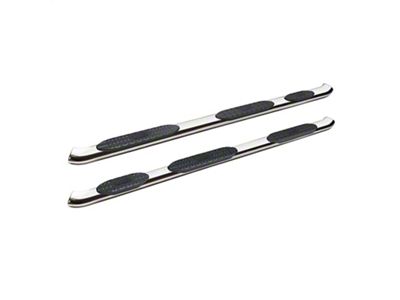 Westin Pro Traxx 5-Inch Wheel-to-Wheel Oval Side Step Bars; Stainless Steel (19-25 Silverado 1500 Crew Cab)