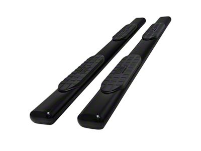 Pro Traxx 6-Inch Oval Side Step Bars; Black (19-25 Silverado 1500 Crew Cab)