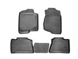 Profile Front and Second Row Floor Liners; Black (19-23 Silverado 1500 Double Cab, Crew Cab)