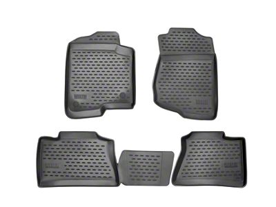 Profile Front and Second Row Floor Liners; Black (19-23 Silverado 1500 Double Cab, Crew Cab)