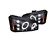 Dual Halo Projector Headlights; Gloss Black Housing; Smoked Lens (03-06 Silverado 1500)