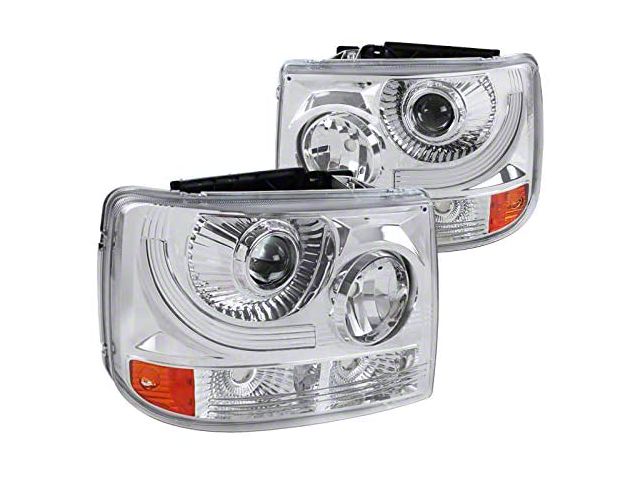 Projector Headlights; Conversion; Chrome (99-02 Silverado 1500)