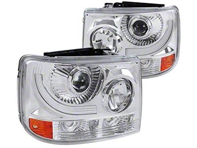 Projector Headlights; Conversion; Chrome (99-02 Silverado 1500)