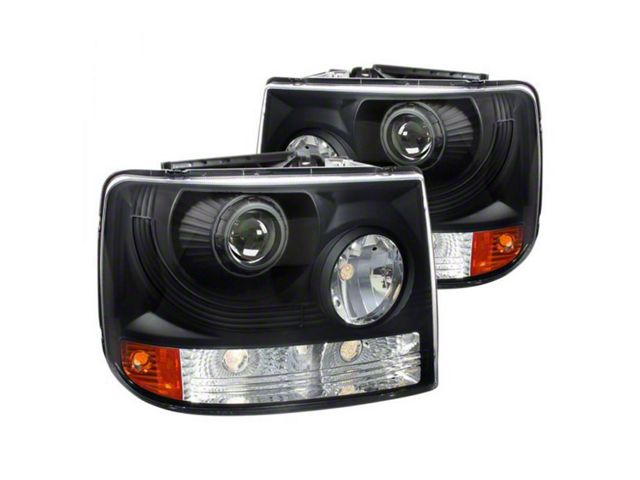 Projector Headlights; Conversion; Black (99-02 Silverado 1500)