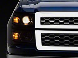 Projector Headlights; Black Housing; Clear Lens (14-15 Silverado 1500)